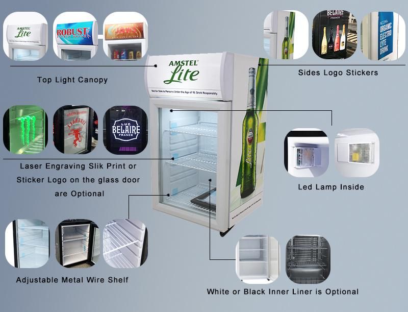 25L Single Glass Door Showcase Beer Mini Cooler (SC-25L)