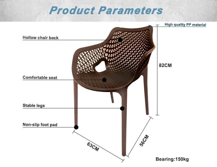 Leisure Living Room Bedroom Furniture Variety Color Stacking PP Plastic Garden Chair for Event