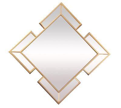 Vintage-Look Square Hanging Wall Mirror Home Decor Makeup Mirror