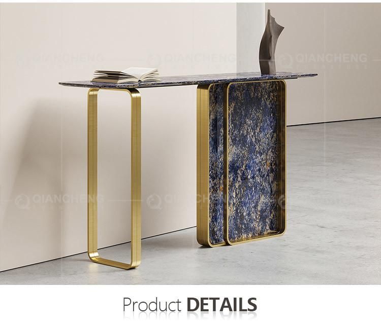 Home Living Room Furniture Sintered Stone Marble Console Table