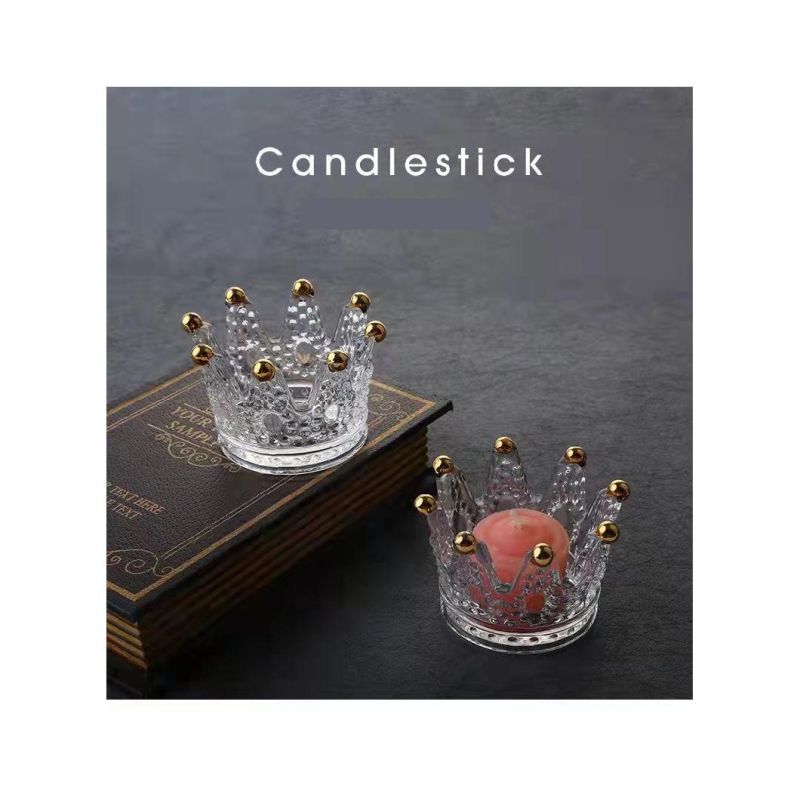 Holders Lantern Decorative Classic Design Styles Candlestick for Home Decor White Wedding Metal in Crystal Glass Candle Holder