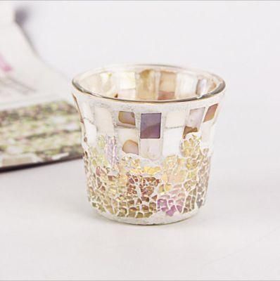 Luxury Rainbow Iridescent Glass Candle Jars Glass Candle Holder for Bulk