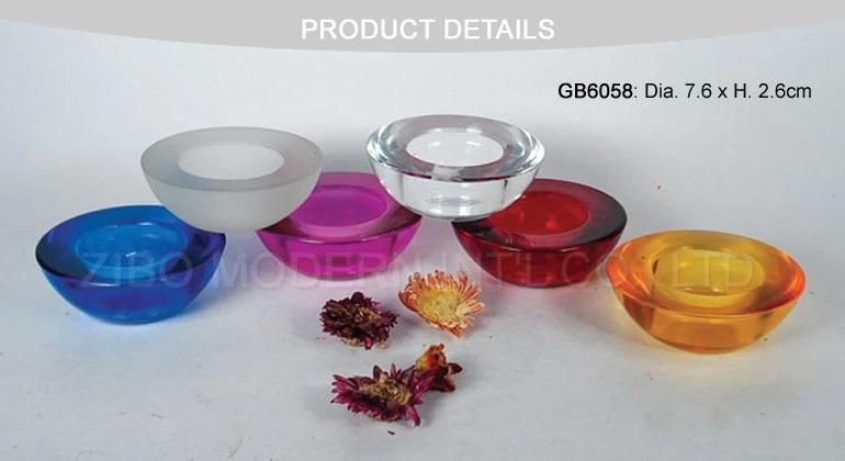 Wholesale Factory Price Colorful Thick Glass Candle Holder