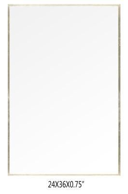 Home Wall Metal Round Rectangle Framed Mirror Bathroom Mirror