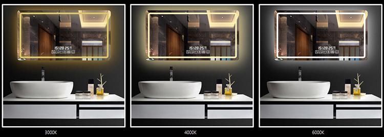 Wholesale Custom Temperature Display Backlit Illuminated LED Mirror for Bathroom Make-up