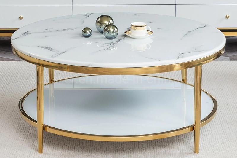 Moroccan Black and Gold Marble Coffee Table Large