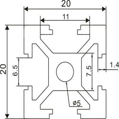 Manufacturer Machining Extrude Custom Extrusion Aluminum Profile