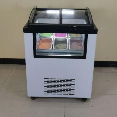 Commercial Big Window 2022 Hot New Design Factory Price Ice Cream Rapid Freezing Cabinet/4barrels/6boxes/6racks-Cxsd168-168L