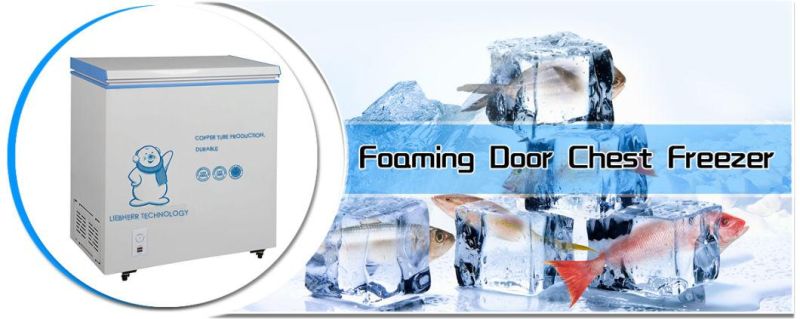 New Design Commercial Glass Door Refrigerator Ice Cream Showcase Deep Freezer with CE