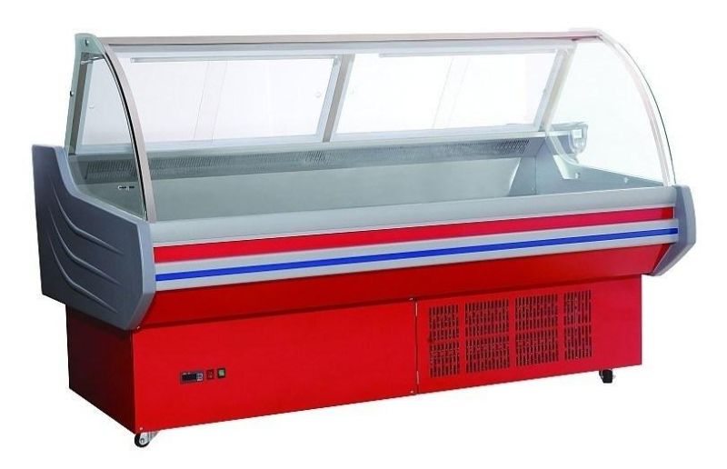 Back with Drawer Design Storage with Seafood Freezer Showcase Fish Meat Display Chiller Small Refrigerated Display Case