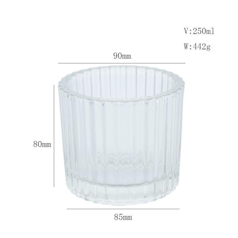 250ml Thick Glass Candle Container Candle Jars Candle Holder