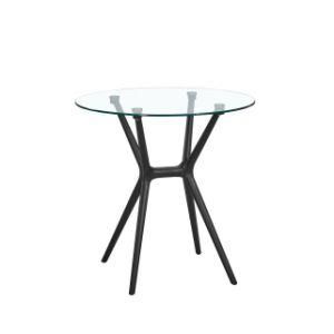 Round Glass Dining Table with PP Frame
