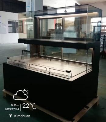 Double Layers Double Temperature Cabinet Chiller Display for Chains