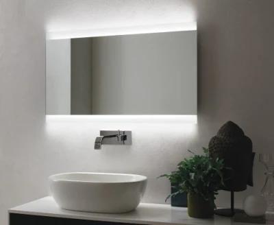 Jinghu China Factory Hotel Vanity Bathroom Wall Decorative LED Backlit Bathroom Makeup Furniture Mirror