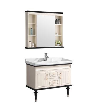 Stunning PVC Laundry Sink Mirrored Bathroom Cabinet for Home Decoration