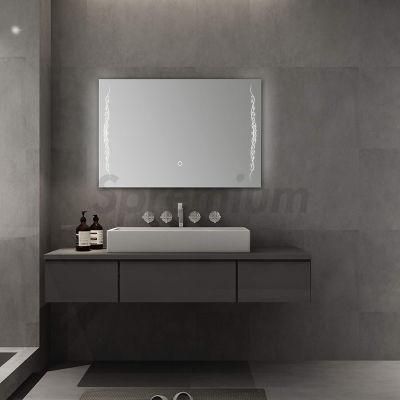 Decorative Touch Switch LED Bathroom Mirror Home Decorative Smart Mirror Wholesale LED Bathroom Backlit Wall Glass Vanity Mirror