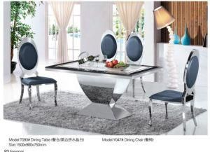 Modern Rectangle Dining Table with Glass