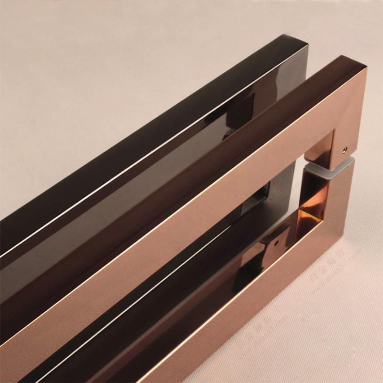 Designed Metal Pull Handle Glass Door Handle Gold Brushed Stainless Steel Handle