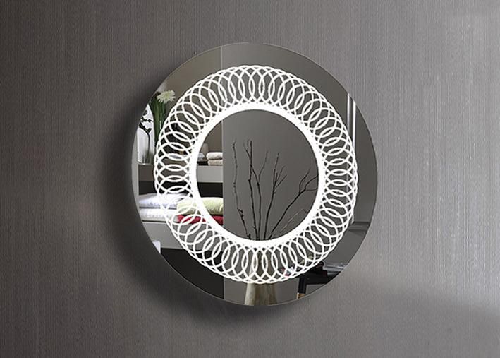 Woman Round Wall Mounted Makeup Mirrors LED Bathroom Mirror