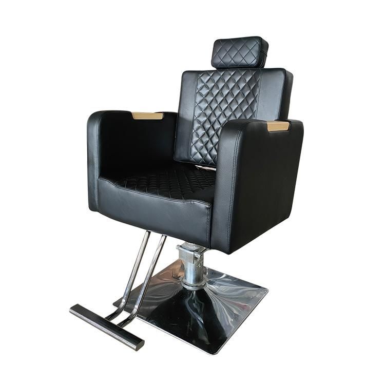 Hl-1186 Salon Barber Chair for Man or Woman with Stainless Steel Armrest and Aluminum Pedal