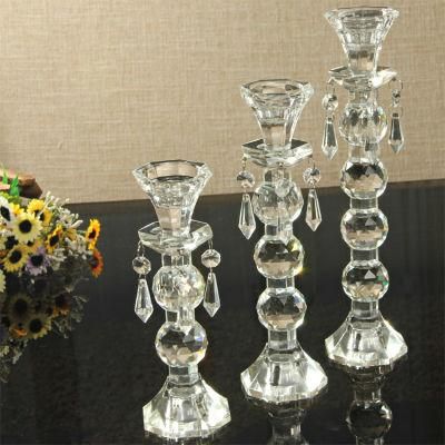 European Style Tall Crystal Glass Candleholder Gift