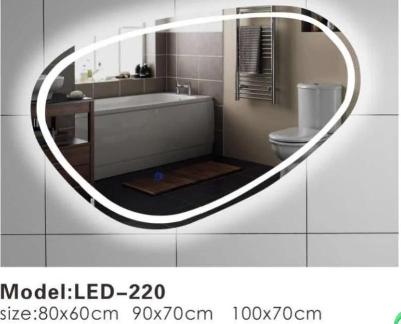 Irregualr European Amercian Modern LED Decor Smart Bathroom Cabinet Mirror
