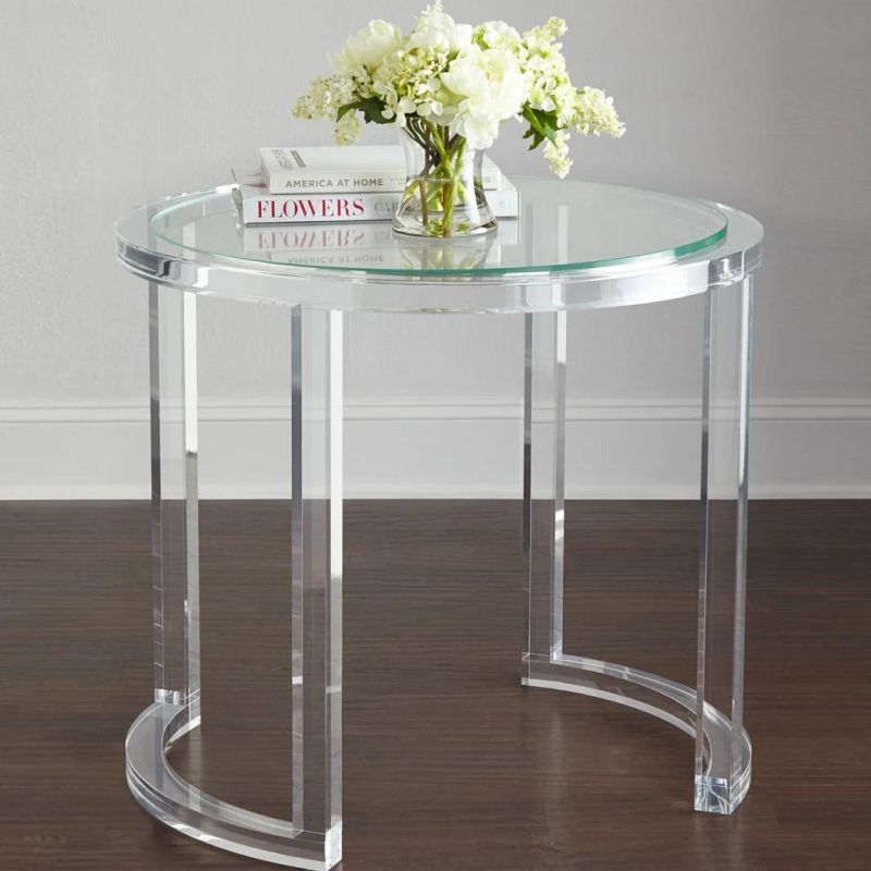 Hot Sale Fashionable Modern Durable Movable Tempered Glass Acrylic Coffee Table