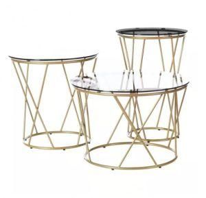 Modern Design Stanieless Steel Round Side Table Gold End Console Table