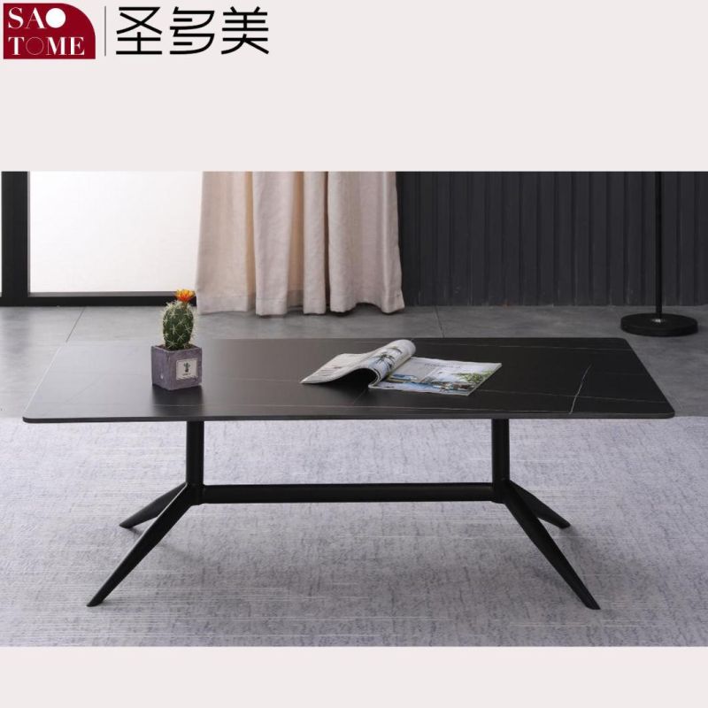 Modern Minimalist Leisure Furniture Living Room Rectangular Countertop R Corner Craft Coffee Table