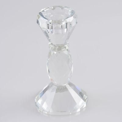 Clear Color Crystal Glass Candle Holder for Decoration