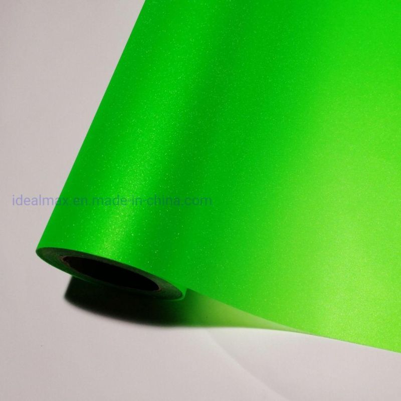 Orange Color Glittering PVC Adhesive Window Film for Building