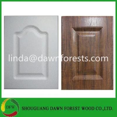 Colored 18mm Carved PVC Moulded Kitchen Cabinet Door