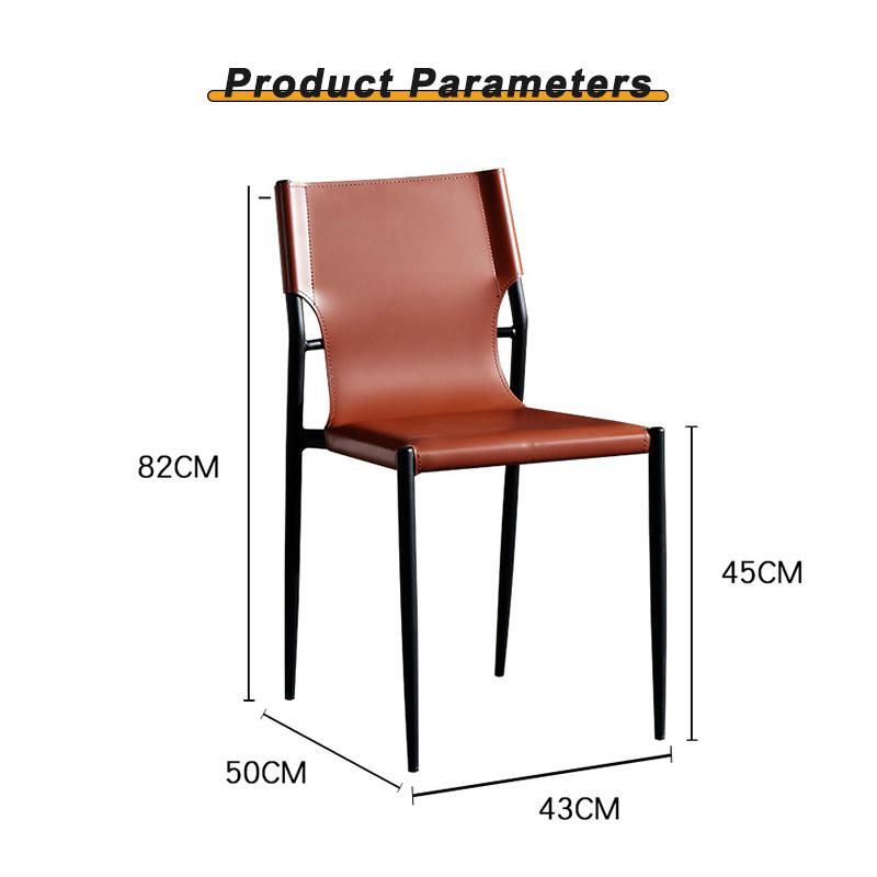 PU Leather Stackable Metal Steel Restaurant Dining Chair Rental Event Wedding Dining Furniture