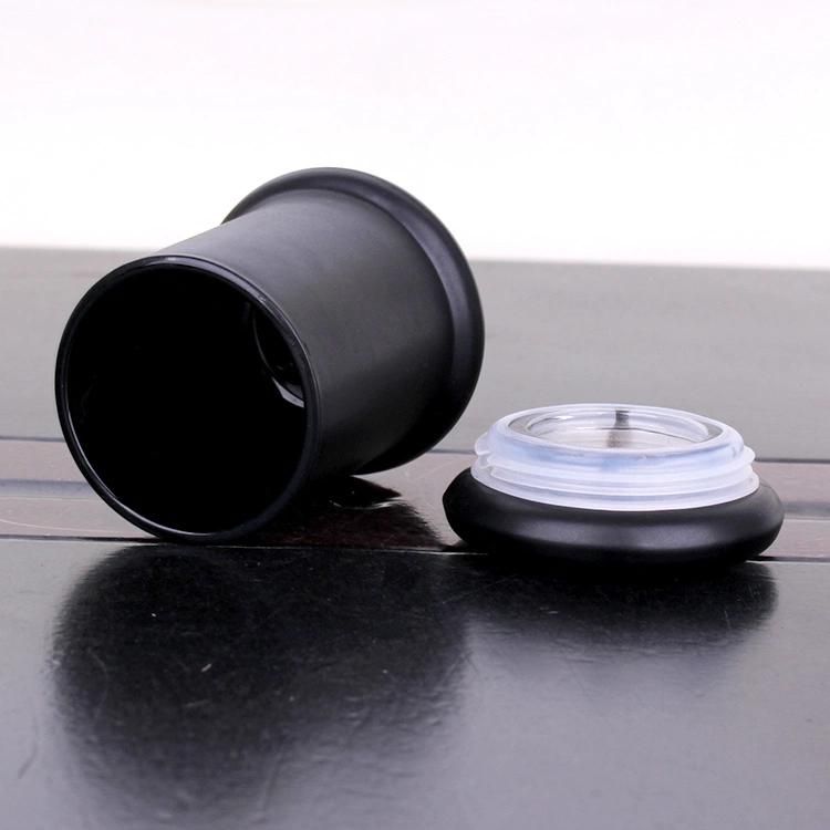 Hot Sell Black Color 2oz 70ml Empty Glass Candle Jar Holder with Glass Cap