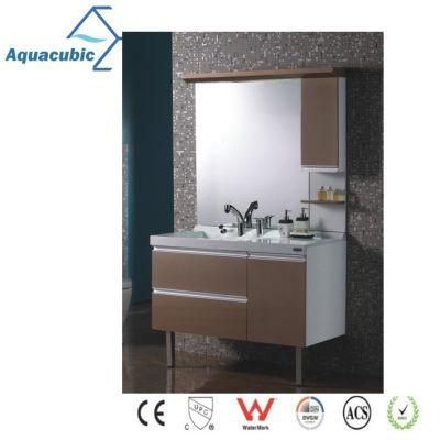 Classic Wood Mirrored Bathroom Cabinet (AME097)