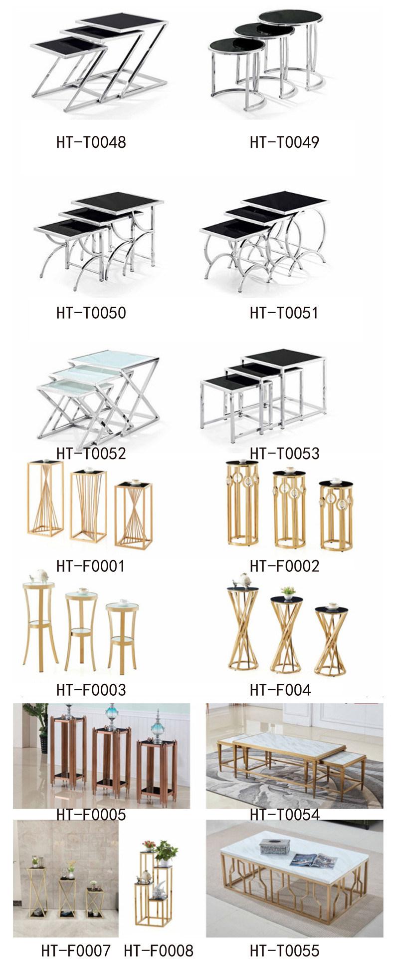 Modern Plain Glass Top Chanel Decor Ball Leg Gold Stainless Steel Base Dining Table Chair