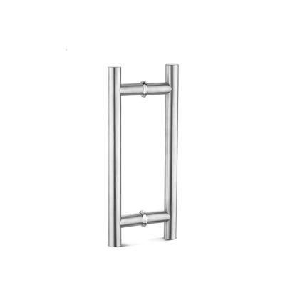 Stainless Steel Polished Double Side Tempered Glass Door Pull Handle Shower Room Handle