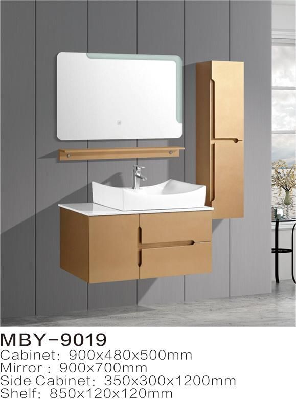 High Gloss White Laminated Bathroom Cabinet Wall Hung Bathroom Vanity