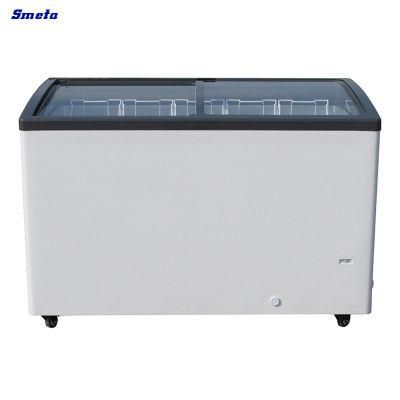 Ice Cream Display Glass Door Freezer 215L Cold Food Showcase