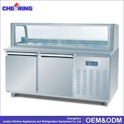 Industrial Food Counter Refrigerator Pizza Workbench Pizza Pre Table for Restaurant