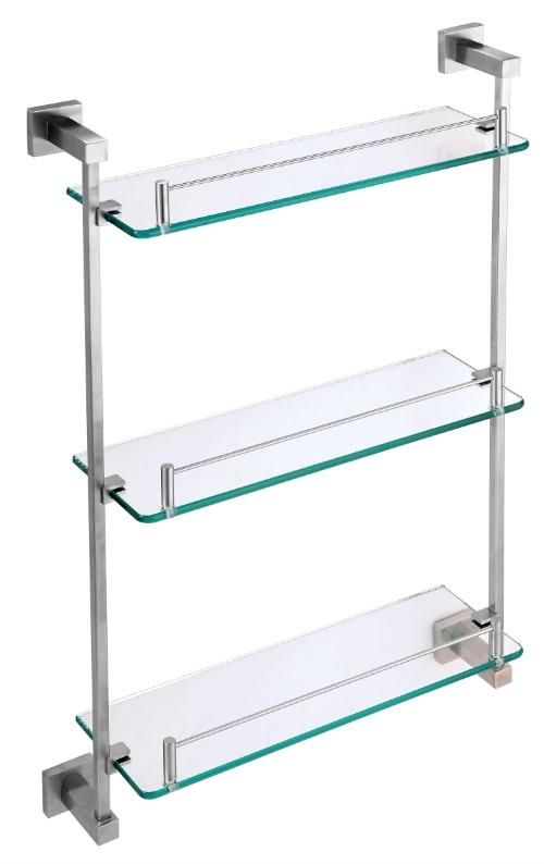 Wall Mounted Bathroom 3-Tier Glass Corner Shelf