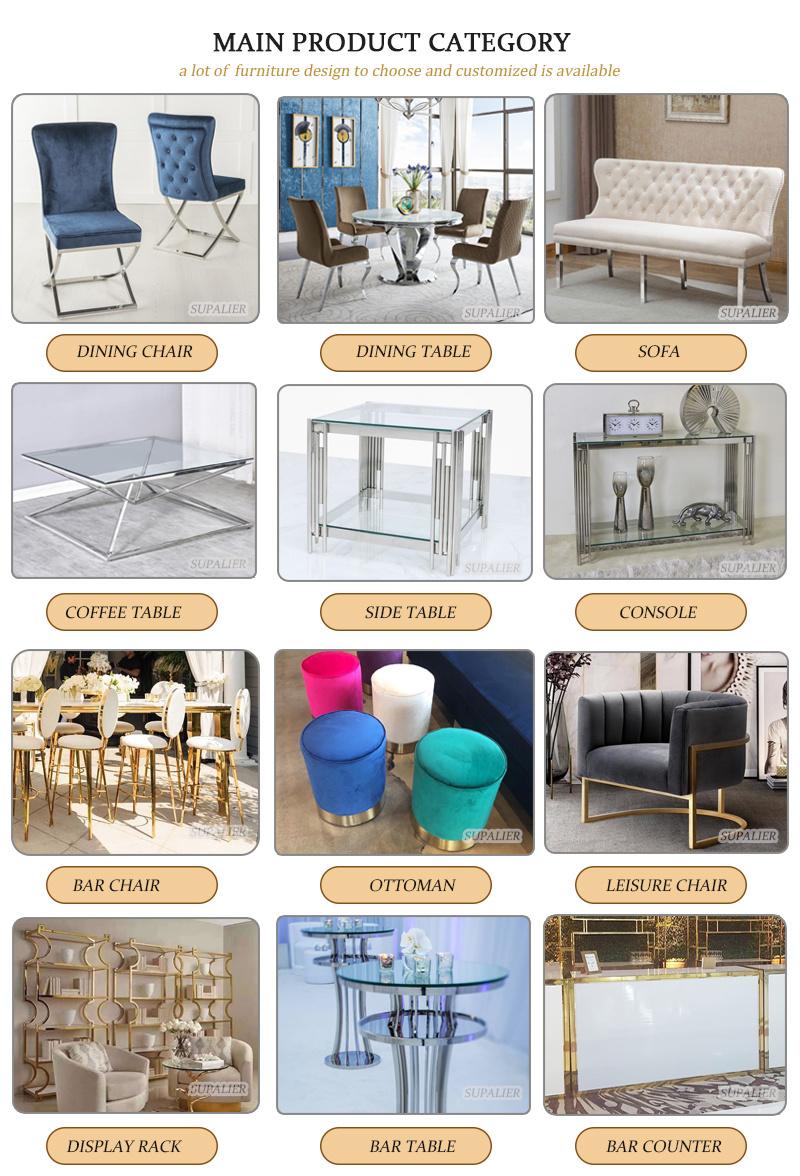 Royal Design Silver Metal Frame High Bar Table for Hotel