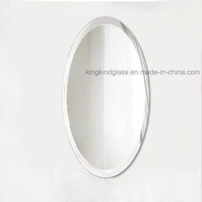 Round Oval Beveled Mirror Glass