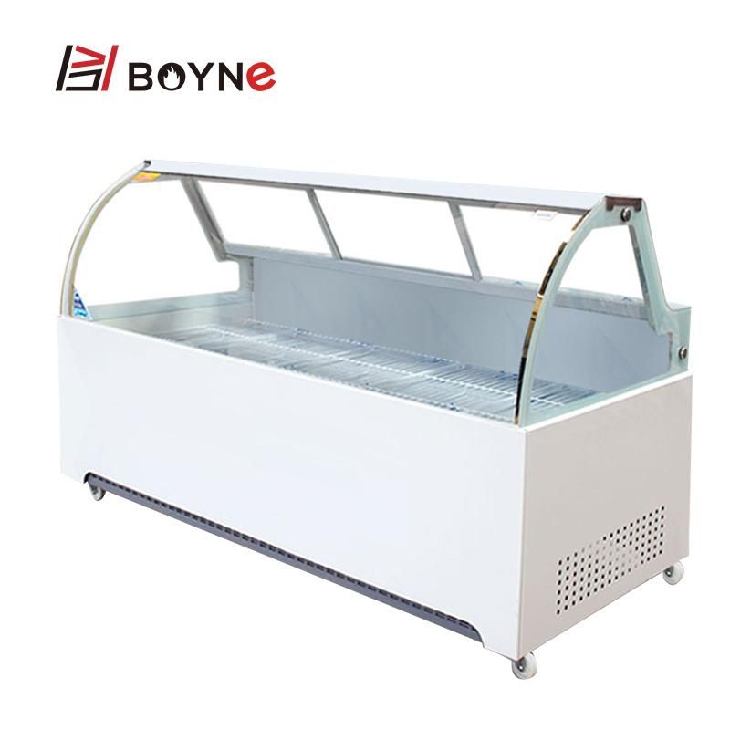 Commercial Food Shop Sliding Door Food Chiller Showcase