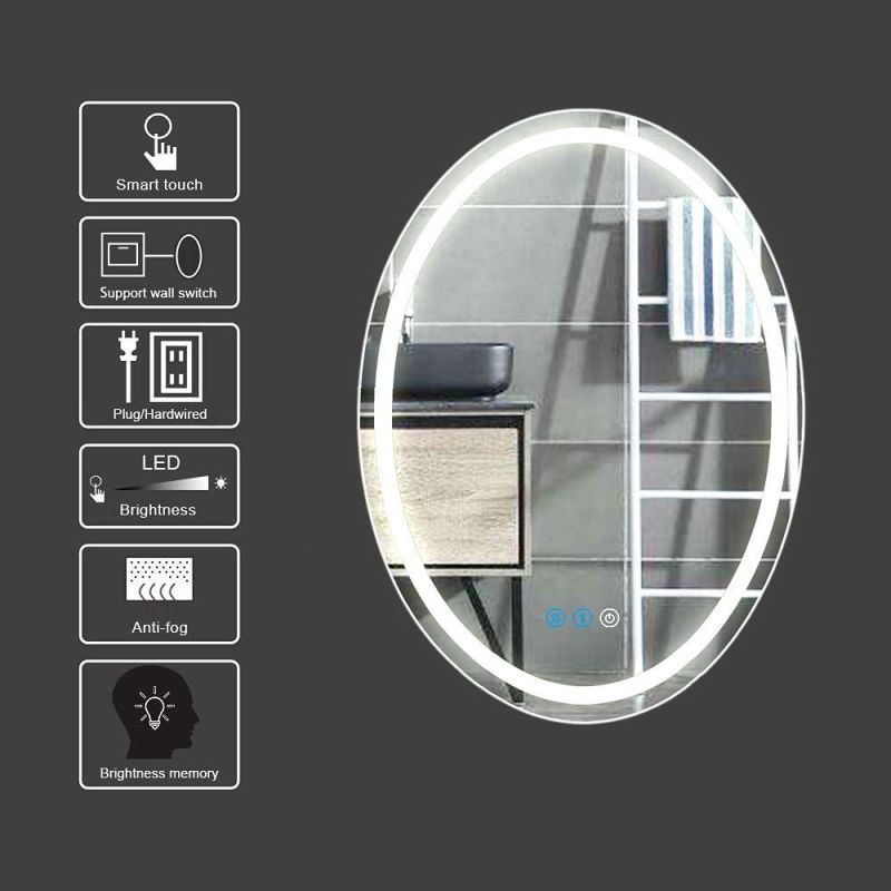 Wall Mounted Decorative Frameless Dressing Make up LED Bathroom Mirror with High Quality