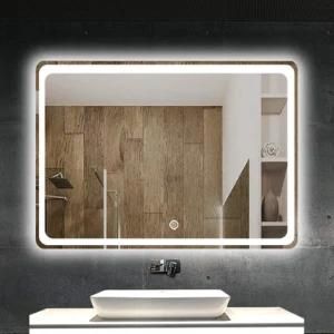 Backlit Mirror, LED Bathroom Mirror Wall-Mounted Horizontally, Rectangular Vanity Mirror
