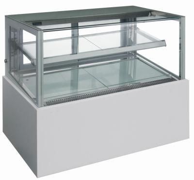 Commercial Bakery Chiller Stainless Steel Cake Cabinet Fridge Glass Display Showcase