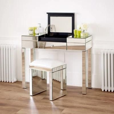 Widely Used Europe Style Home Furniture Glass Dressing Table Stool