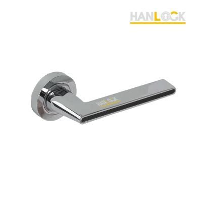 Lever Zinc Alloy Black Silver Glass Sliding Door Handles Interior for Lock Door