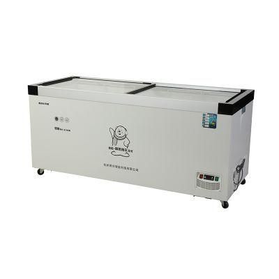 Direct Selling Price Commercial Sliding Flat Glass Lid Chest Freezers Cryogenic Cabinet